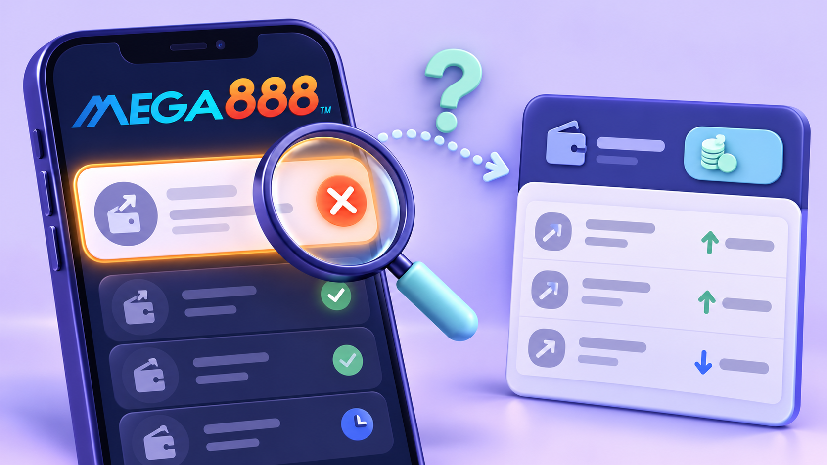 Permintaan pengeluaran Mega888 ditolak dibandingkan dengan sejarah baki berasingan