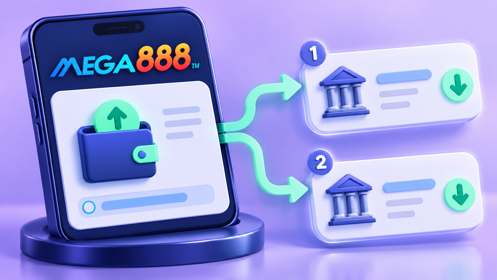 Satu permintaan pengeluaran Mega888 dibahagikan kepada pindahan bank berasingan